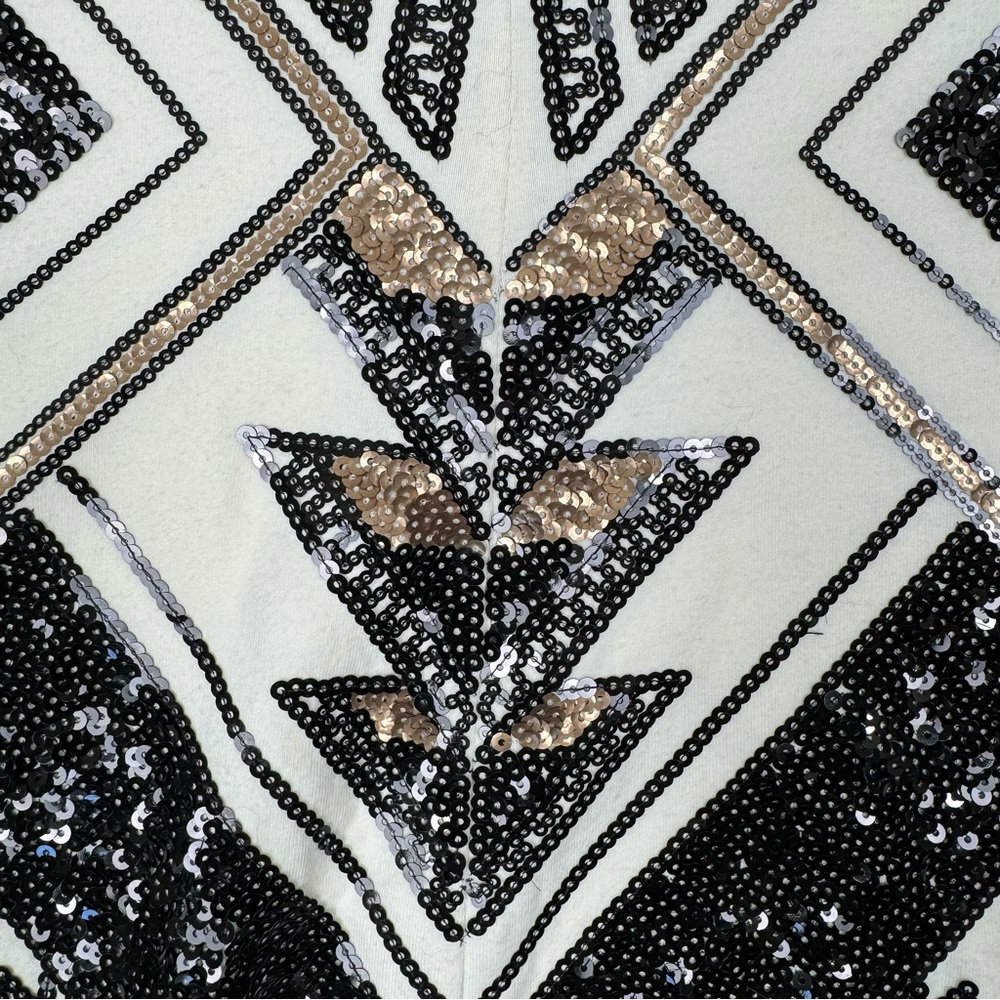 Express Art Deco Sequin Geometric Aztec Tribal Bodycon Cocktail Evening Dress - Picture 16 of 16